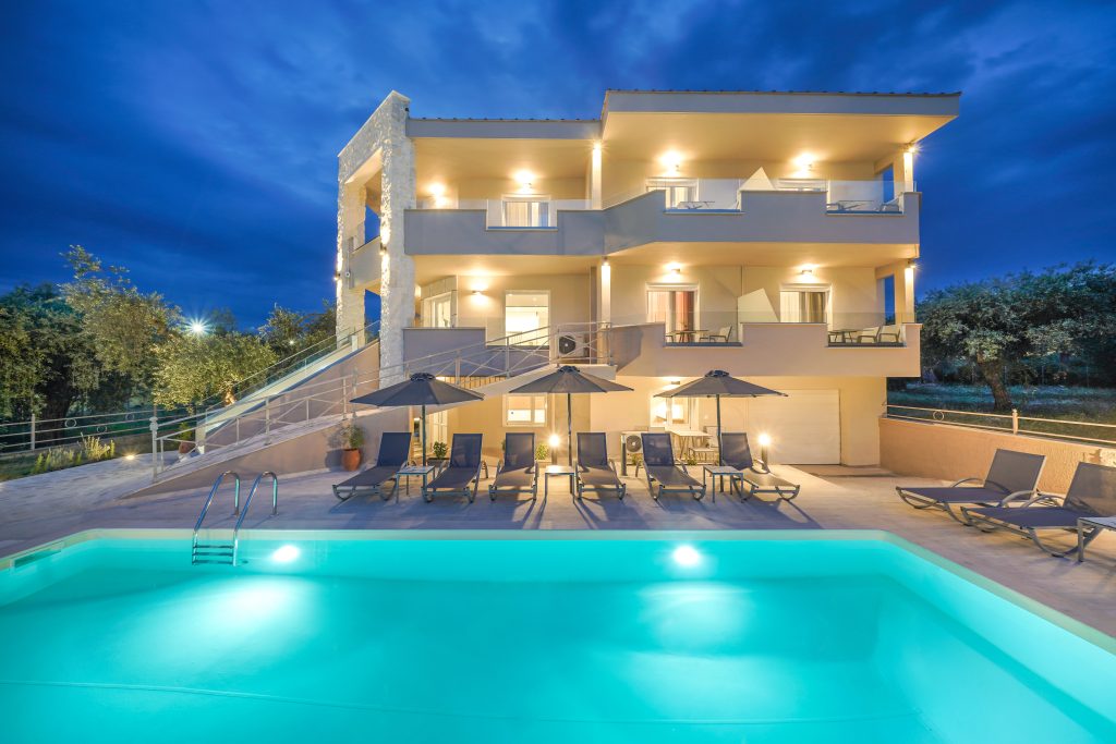 Pool view of iliomagic luxury suites, accomodation in limenas thassos